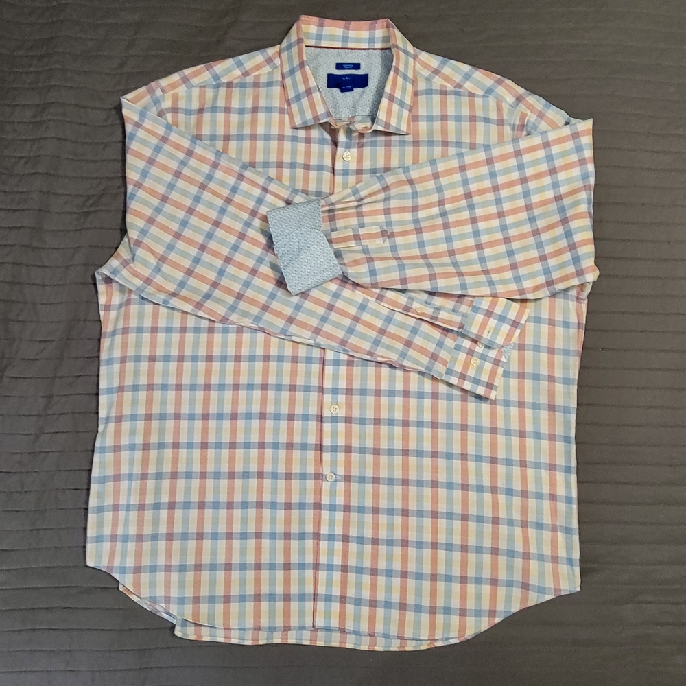 Men's Egara Slim Fit Non-Iron Button Down Size XXL